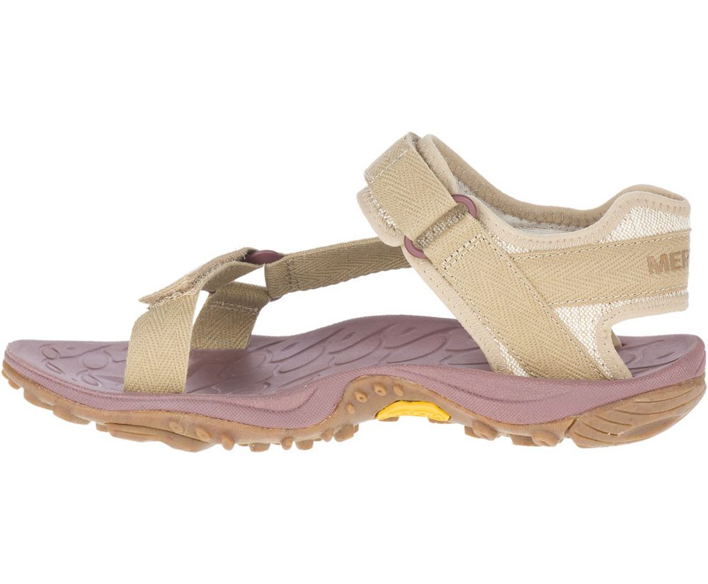 Merrell Sandals Khaki - Kahuna Web - Womens 41JNBSVRU